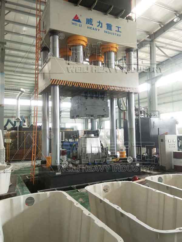 2000吨玻璃钢化粪池模压液压机