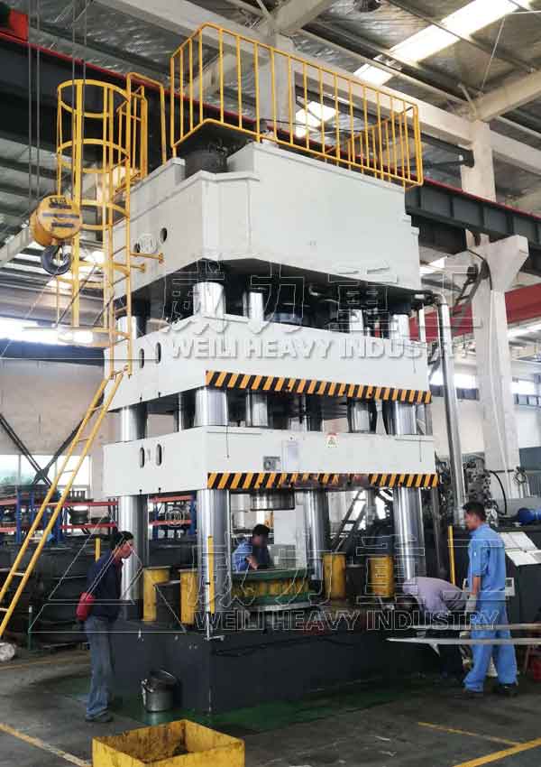 铁粉配重块一次热压成型3000吨电梯配重块液压机